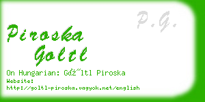 piroska goltl business card